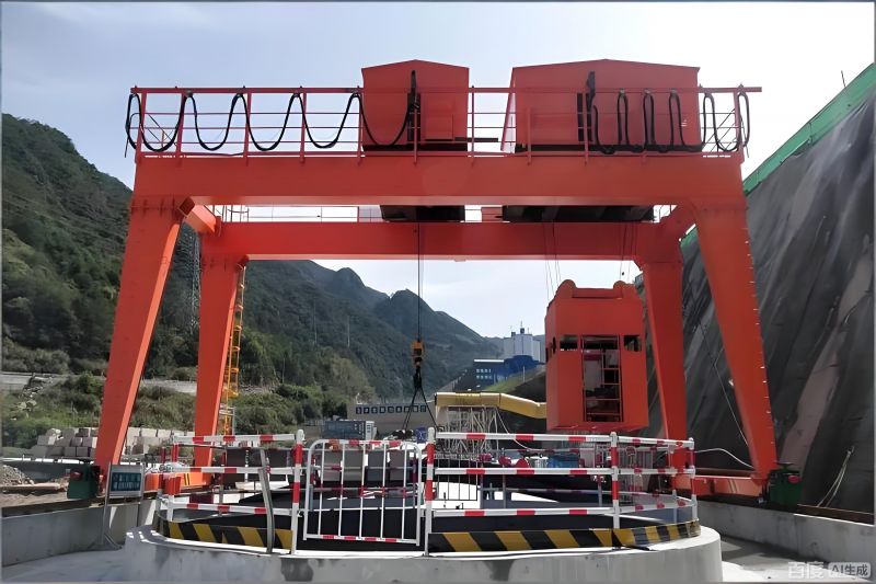 竖井门机